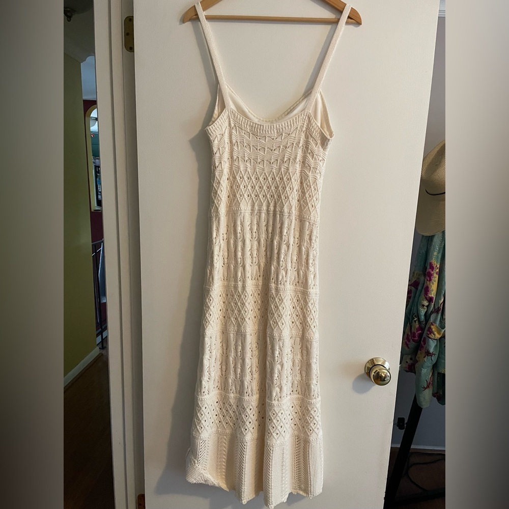 Cream Knit Sleeveless Dress - Picture 3 of 4